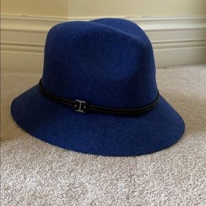 Blue felt hat